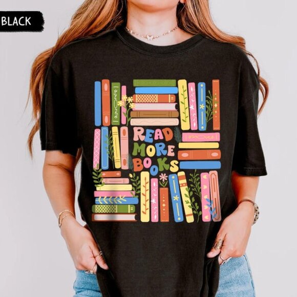 Read More Books Shirt Teacher Librarian Gift 170 - Picture 1 of 5